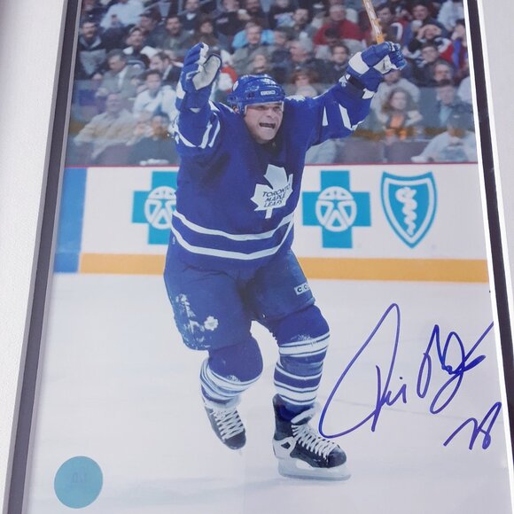 Tie Domi Signed Photo Framed 16" x 13" Authentic Autograph Toronto Maple Leafs - Picture 3 of 13